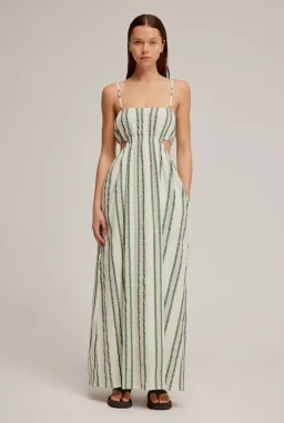 Venroy Cut Out Maxi Dress Stripe Size 8 for rent on The Volte - image 1