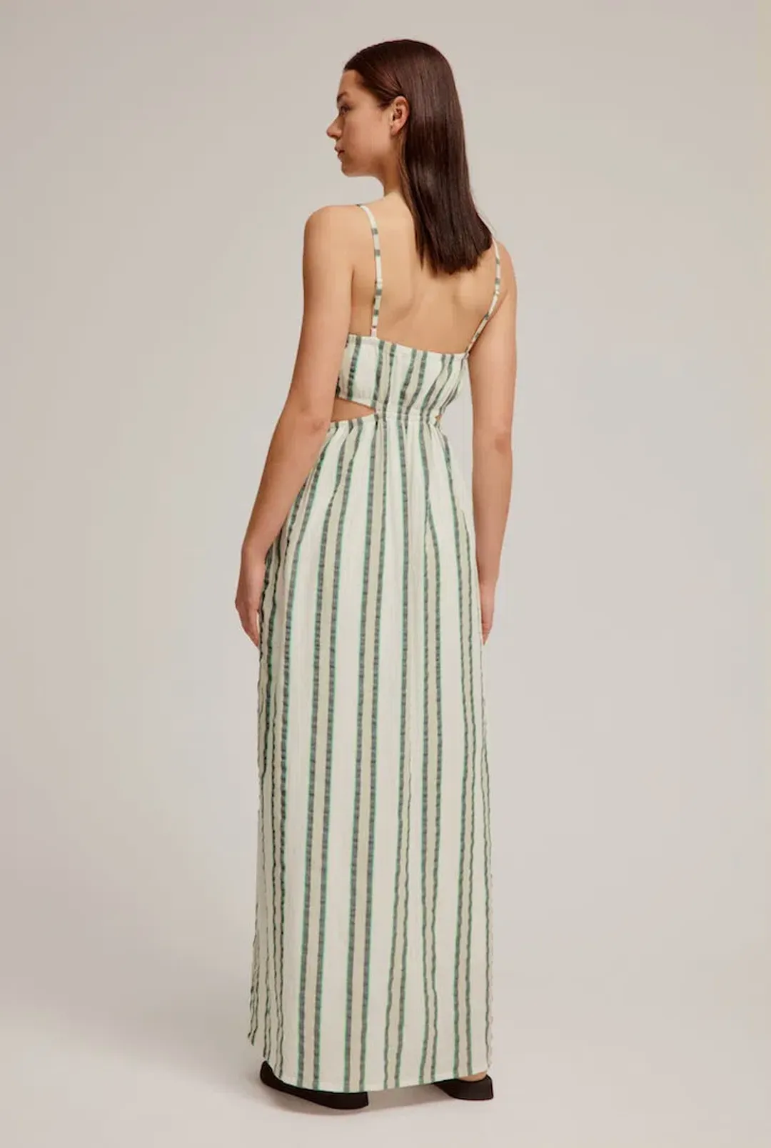 Venroy Cut Out Maxi Dress Stripe Size 8 for rent on The Volte - main image
