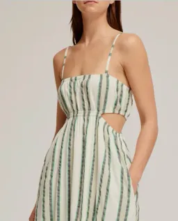 Venroy Cut Out Maxi Dress Stripe Size 8 for rent on The Volte - image 2