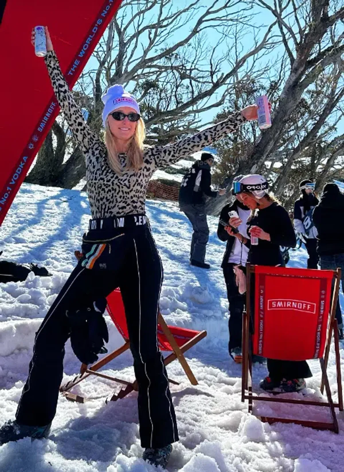 P.E Nation Solitude Flared Ski Pants Black Size S / AU 8 - Image 4