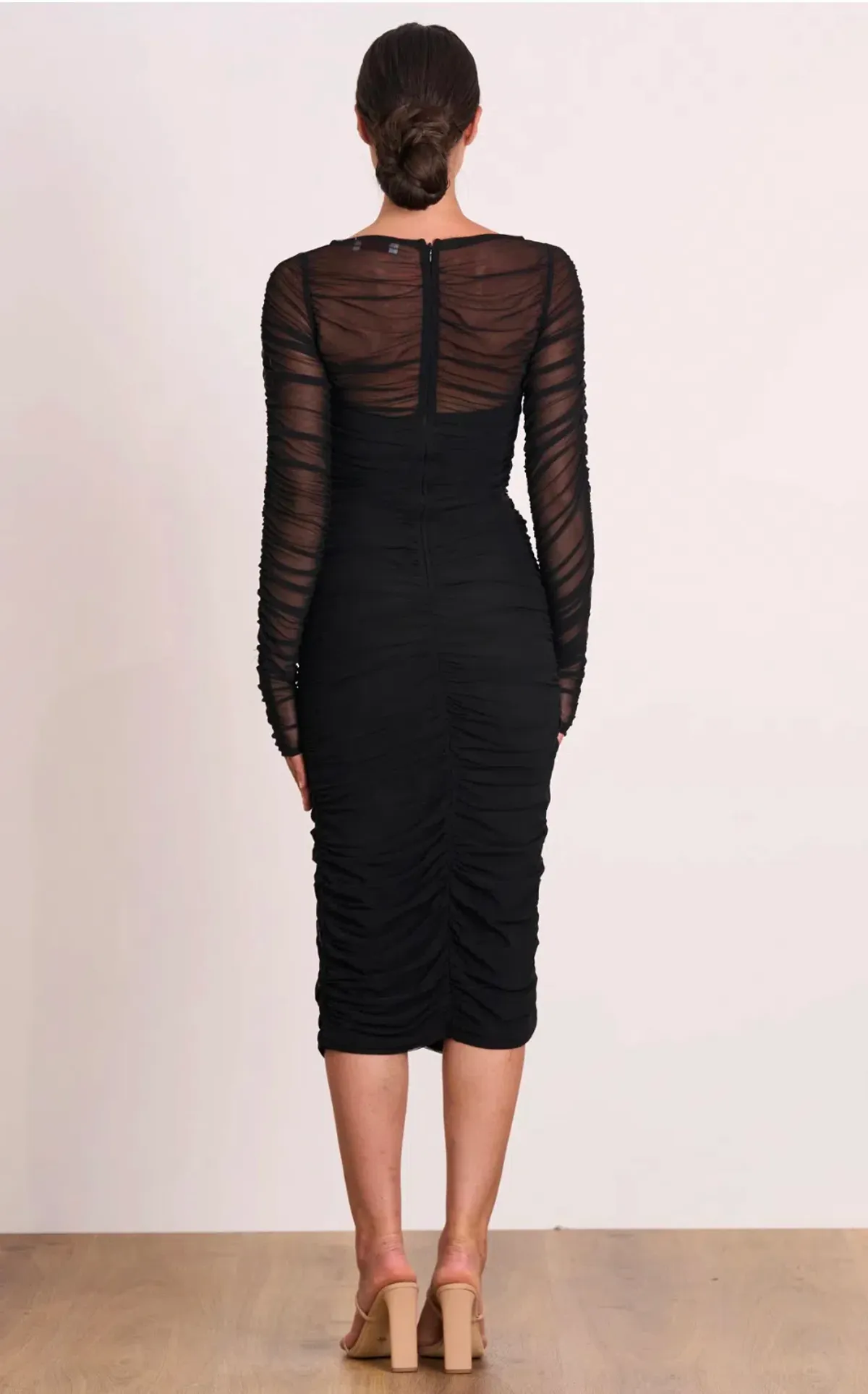 Pasduchas Lunar Tapered Midi Dress Black Size 10 - Image 3