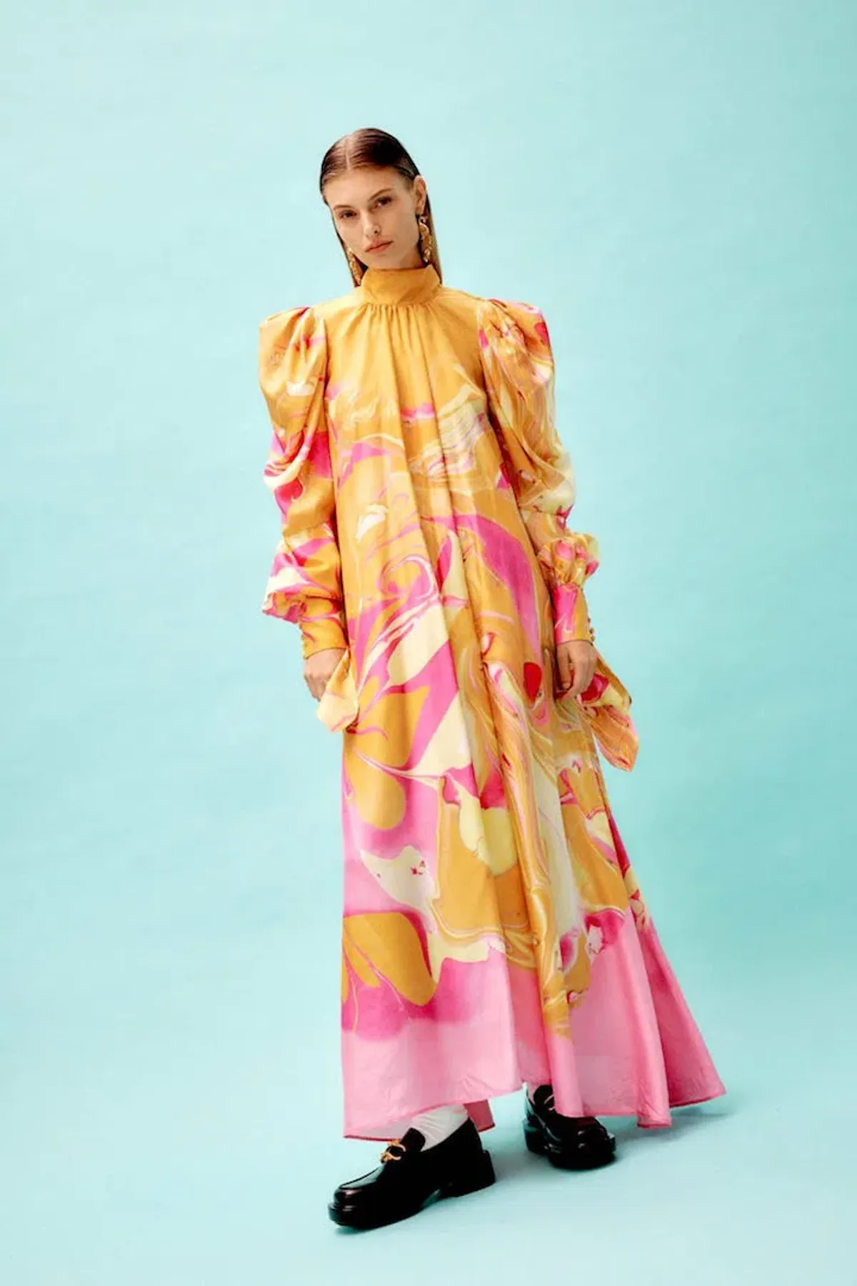 Alemais Luca Long Sleeve Midi Dress Multi Size 8 - Image 1