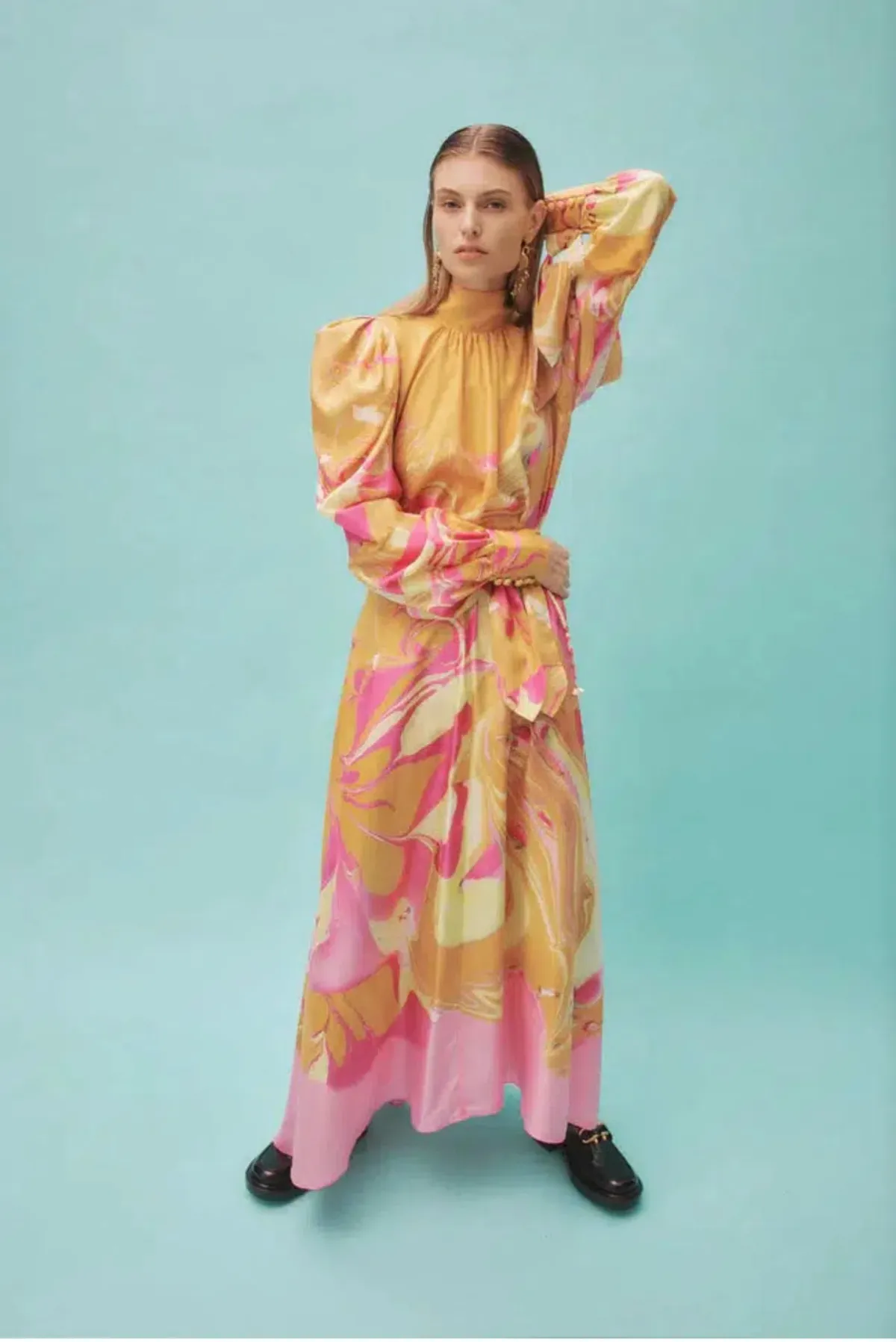 Alemais Luca Long Sleeve Midi Dress Multi Size 8 - Image 5