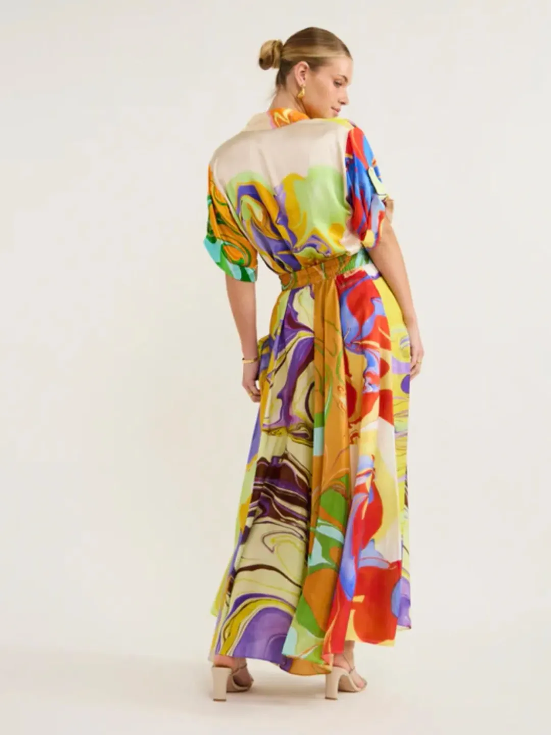 Alemais Luca Silk Top Size 8 and Skirt Size 10 Set Multi for rent on The Volte - main image