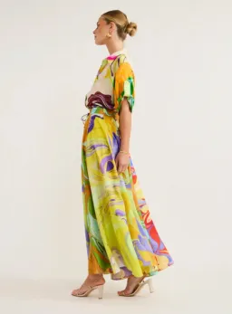 Alemais Luca Silk Top Size 8 and Skirt Size 10 Set Multi for rent on The Volte - image 5