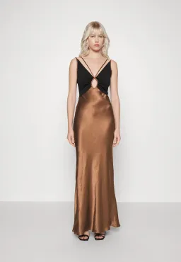 Bec & Bridge Kehlani V Dress Bronze Size 6 for rent on The Volte - image 1