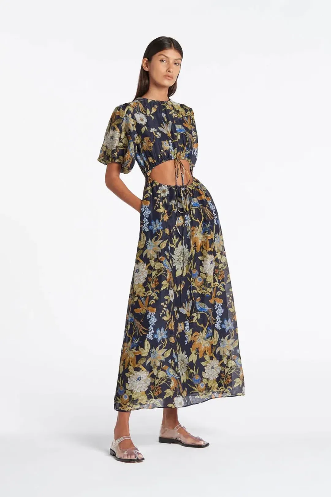 Sir the Lable Lillian Puff Sleeve Maxi Dress Floral Size 12 for rent on The Volte - main image