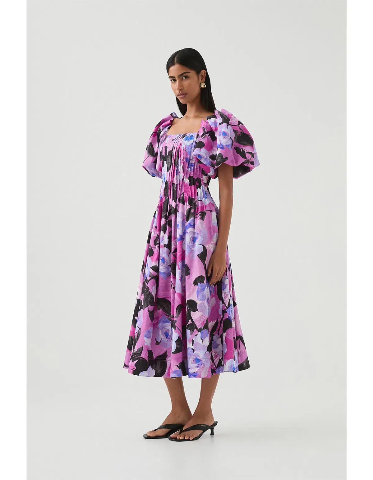 Aje Francesca Midi Dress Purple Size 8 - Image 1