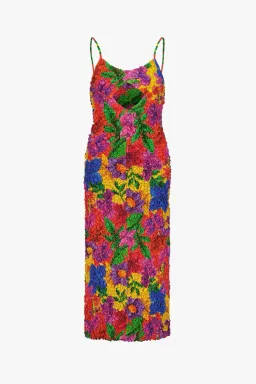 Mara Hoffman Kimiko Popcorn Midi Dress Multi Floral Size 14 for rent on The Volte - image 4