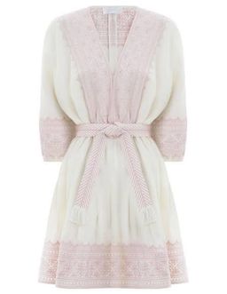 Zimmermann Laelia Embroidered Tuck White Dress SIze 8 for rent on The Volte - image 3