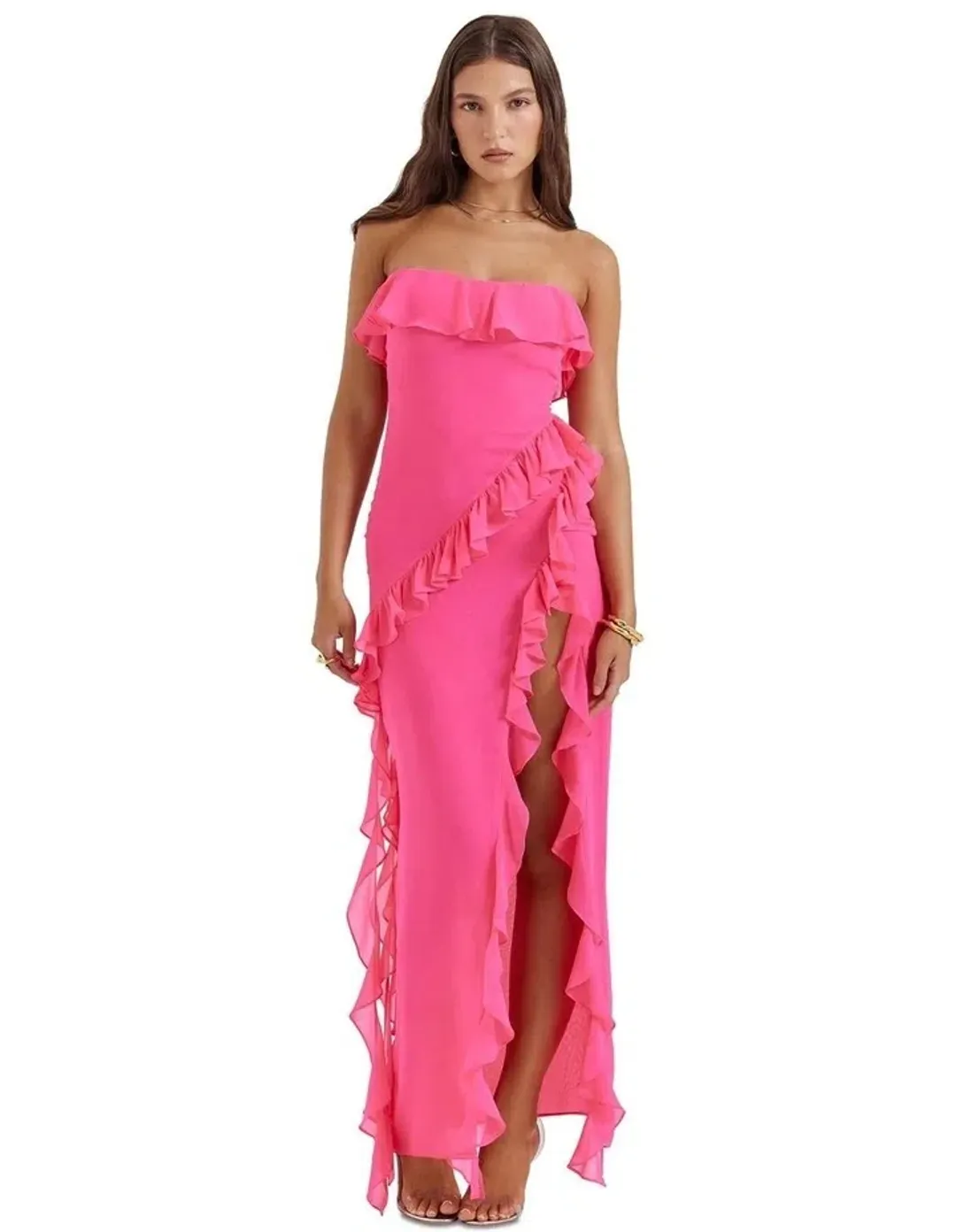House of CB Sarina Dress Pink Size M/AU 10 for rent on The Volte - main image
