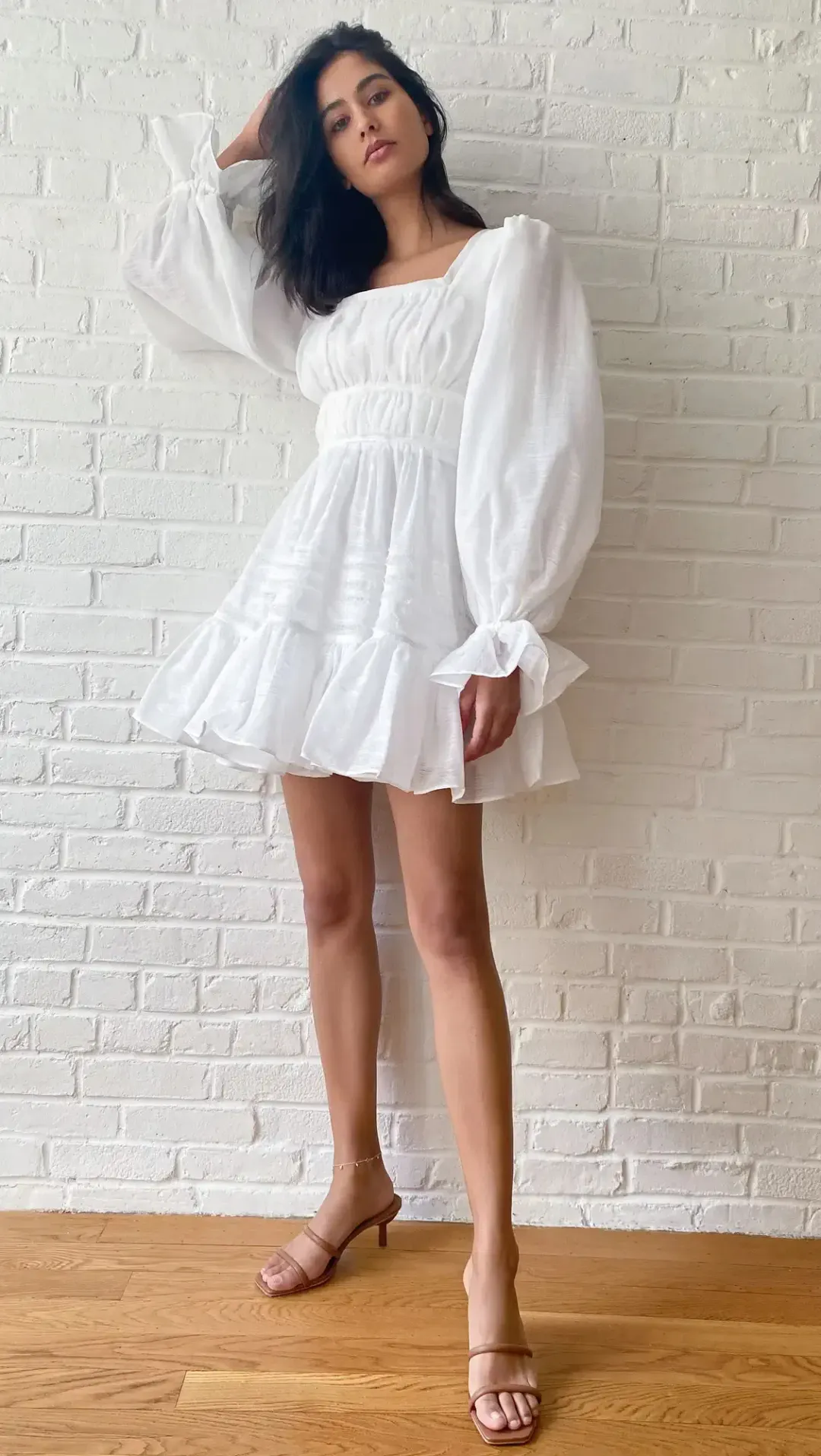 Aje Impression Dress White Size AU 10 for rent on The Volte - main image