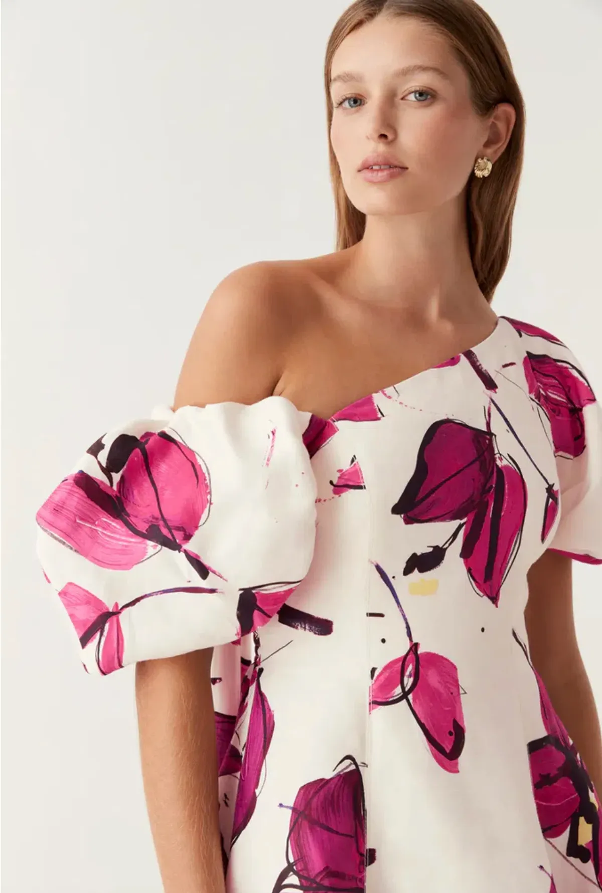 Aje Arista Tulip Sleeve Midi Dress Floral Size 6 - Image 2