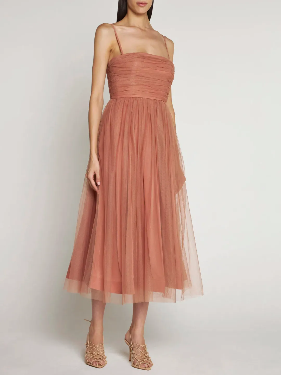 Zimmermann Tulle Midi Dress Lipstick Size 1 / AU 10 for rent on The Volte - main image