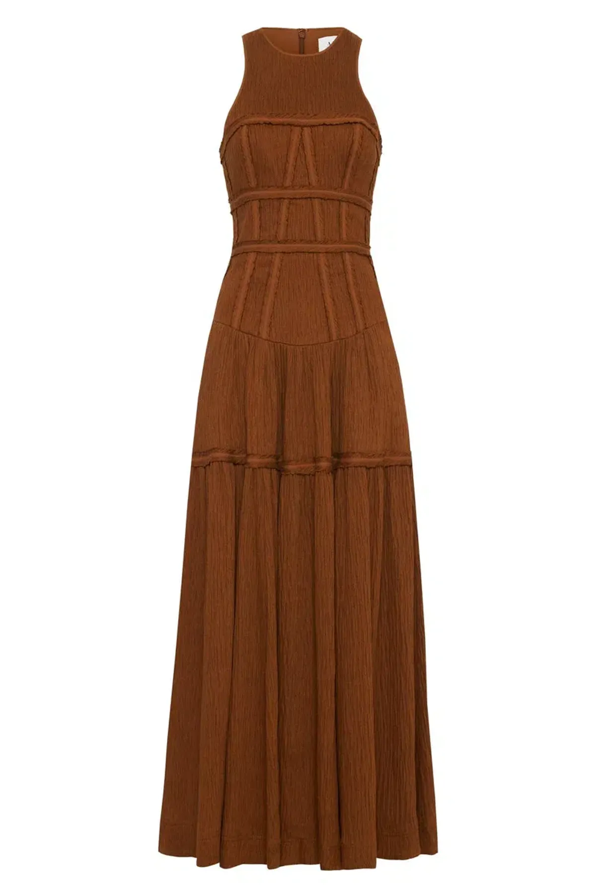 Aje Tidal Corset Midi Dress in Coffee Size 10 - Image 4
