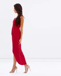 Shona Joy Plunged Cross Back Dress Red Size 10 for rent on The Volte - image 4