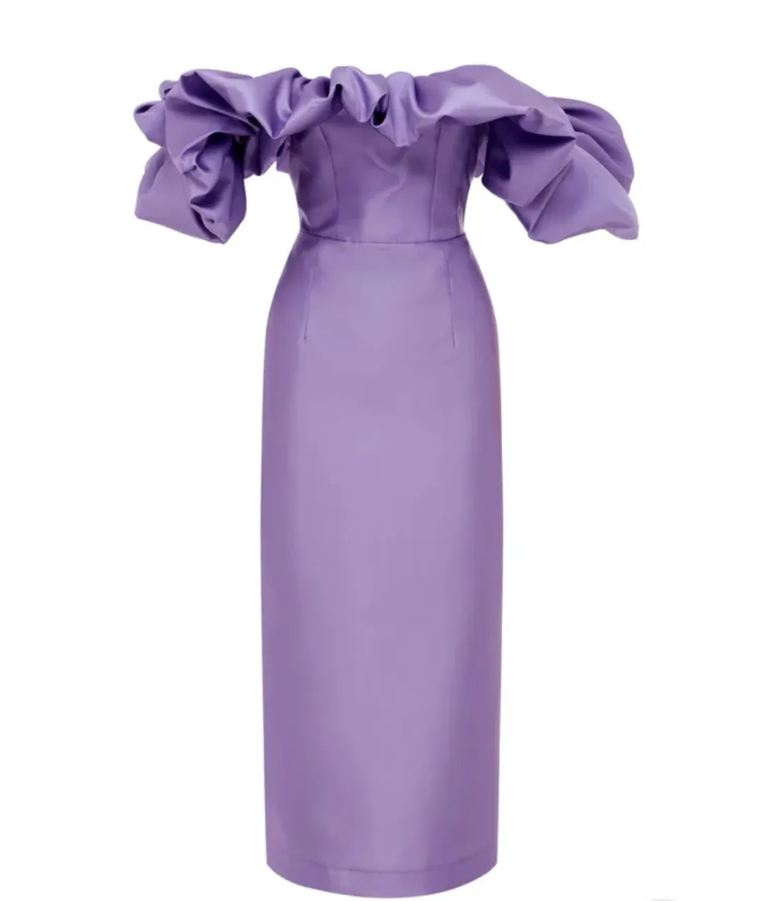 Alemais Suzi Off Shoulder Midi Dress Violet Size 10 for rent on The Volte - main image
