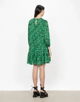 Veronika Maine Clover Print Swing Mini Dress Clover Green Size AU 10 for rent on The Volte - image 3