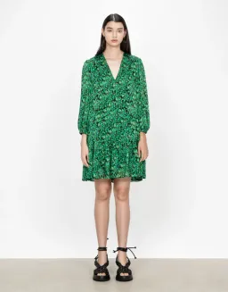 Veronika Maine Clover Print Swing Mini Dress Clover Green Size AU 10 for rent on The Volte - image 1