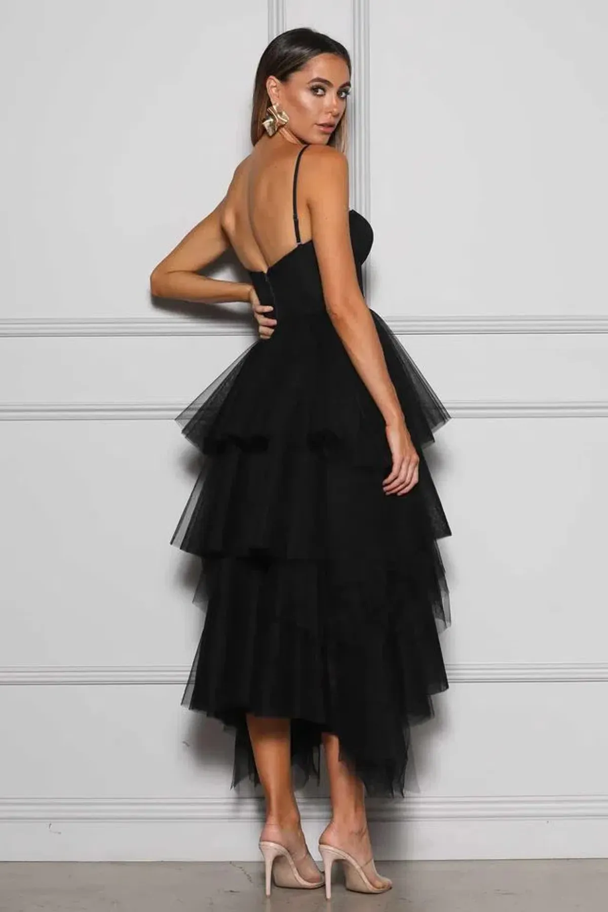 Elle Zeitoune Mason Midi Dress Black Size 6 - Image 2