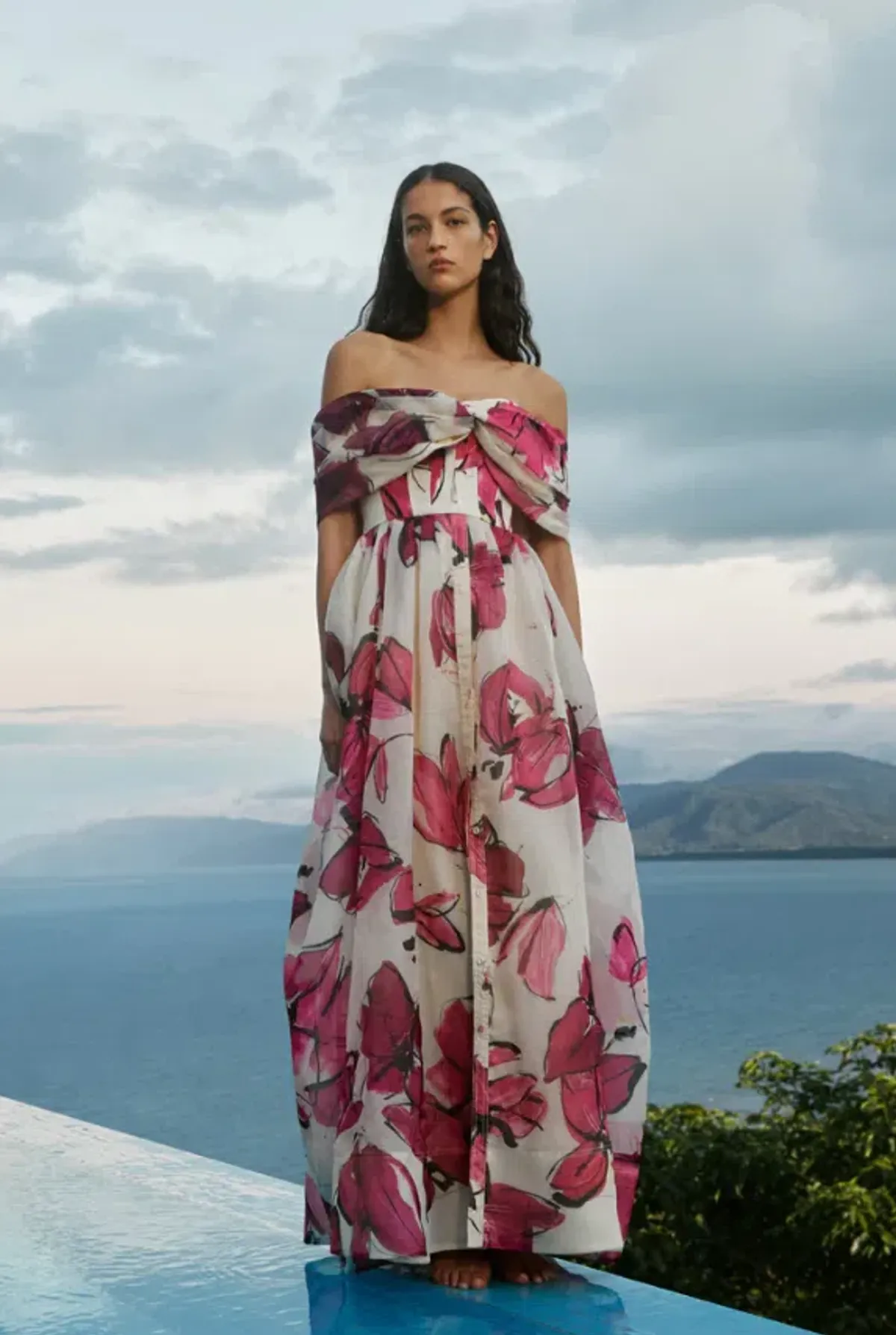 AJE Cordelia Corsetted Maxi Dress Falling Floral Size 10 - Image 4