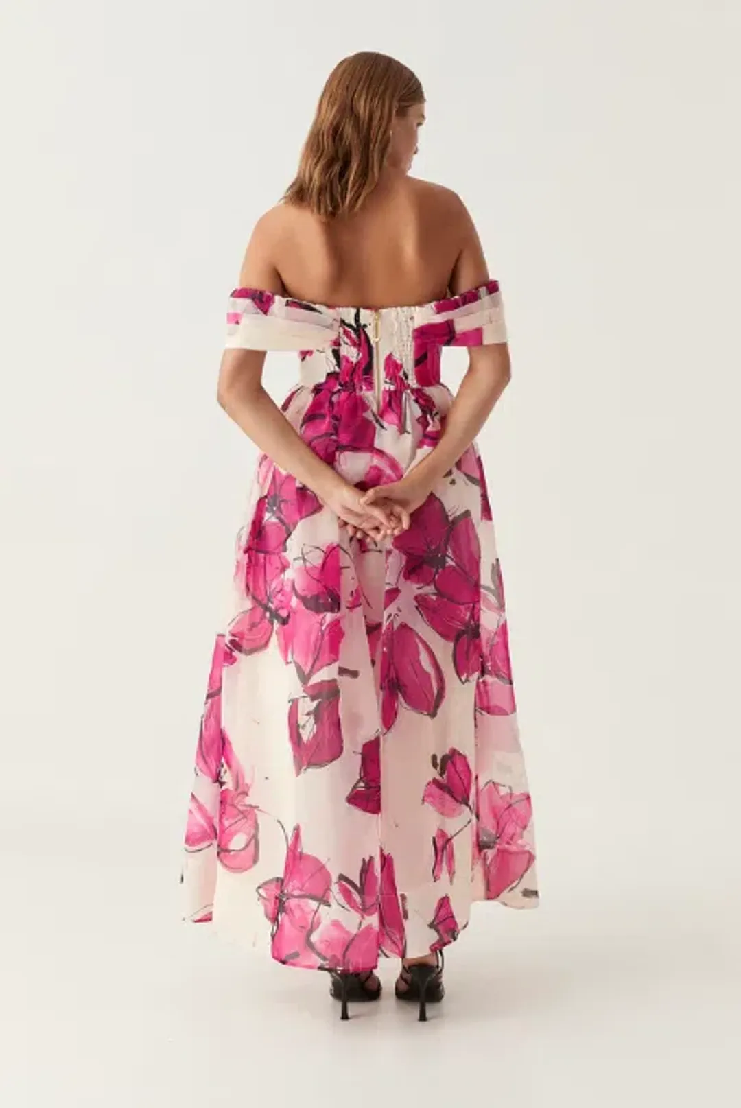 AJE Cordelia Corsetted Maxi Dress Falling Floral Size 14 for rent on The Volte - main image