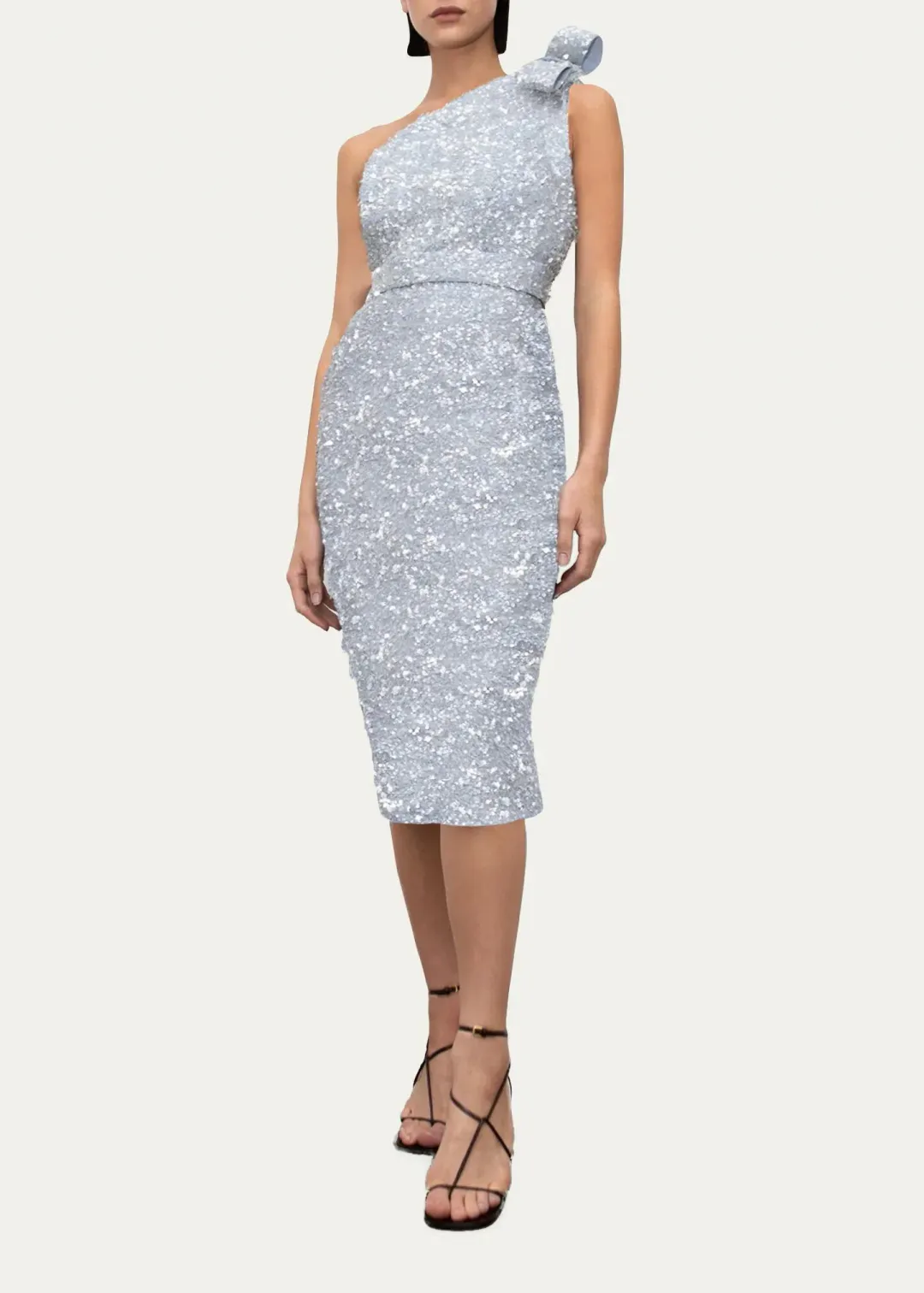 Rachel Gilbert Kara Sequin Embellished Belted Midi Dress In Blue Size 14 for rent on The Volte - main image