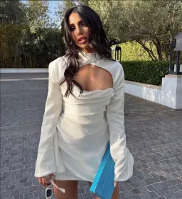 House of CB Toira Mini Dress Ivory Size 10 for rent on The Volte - image 4