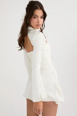 House of CB Toira Mini Dress Ivory Size 10 for rent on The Volte - image 2