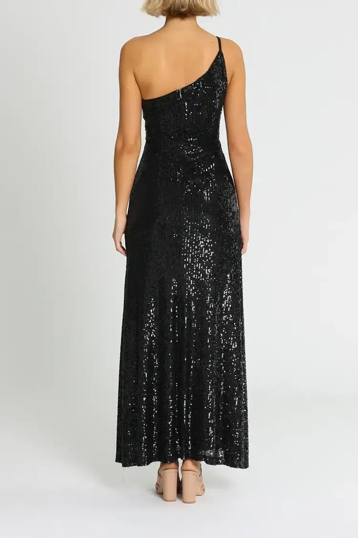 Montique Elle Sequin Black Gown Black Black size 14 - Image 3