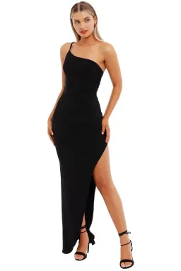Nookie Aria One Shoulder Gown Black Size 8 for rent on The Volte - image 3