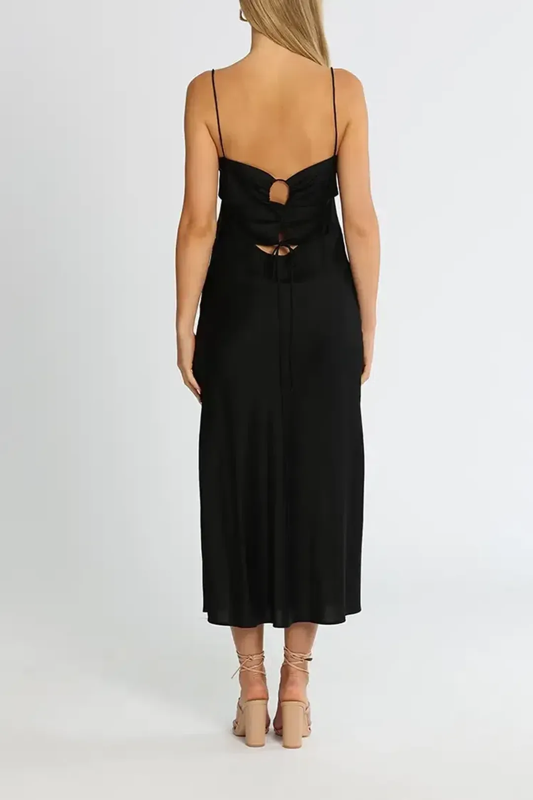 Clea Estelle Slip Dress Black Size 6 for rent on The Volte - main image