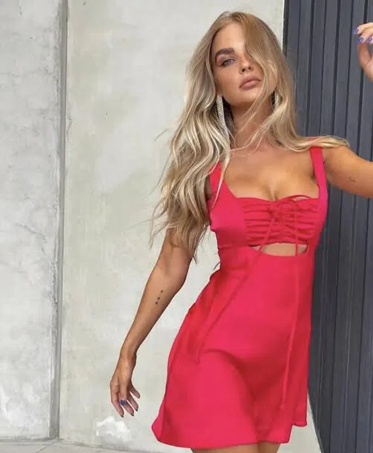 Arcina Ori Valentina Mini Dress Cherry Red Size XS / AU 6 - Image 3