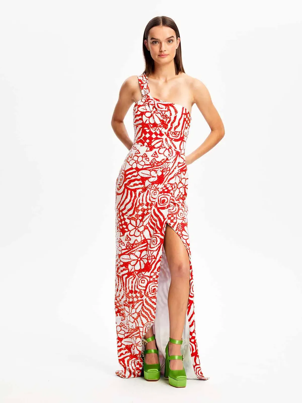 Alice McCall Daisy Daze Gown in Salsa Red Size 8 AU for rent on The Volte - main image