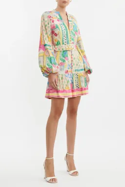 Rebecca Vallance Le Mur Rose Mini Dress Multi Floral Size 16 for rent on The Volte - image 1