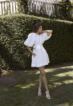 Aje Mimosa Cut Out Mini Dress White Size 8 for rent on The Volte - image 2