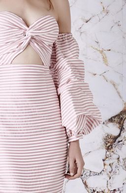 Asilio Candy Eyed Dress Pink White Stripe Size 6 for rent on The Volte - image 6