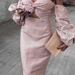 Asilio Candy Eyed Dress Pink White Stripe Size 6 for rent on The Volte - image 13