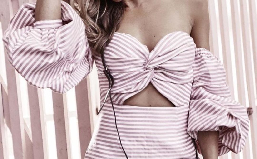 Asilio Candy Eyed Dress Pink White Stripe Size 6 for rent on The Volte - main image