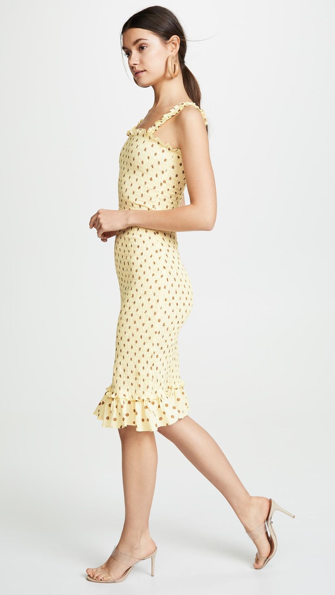 Faithfull The Brand Nadine Midi Yellow Dress Size 6 for rent on The Volte - main image