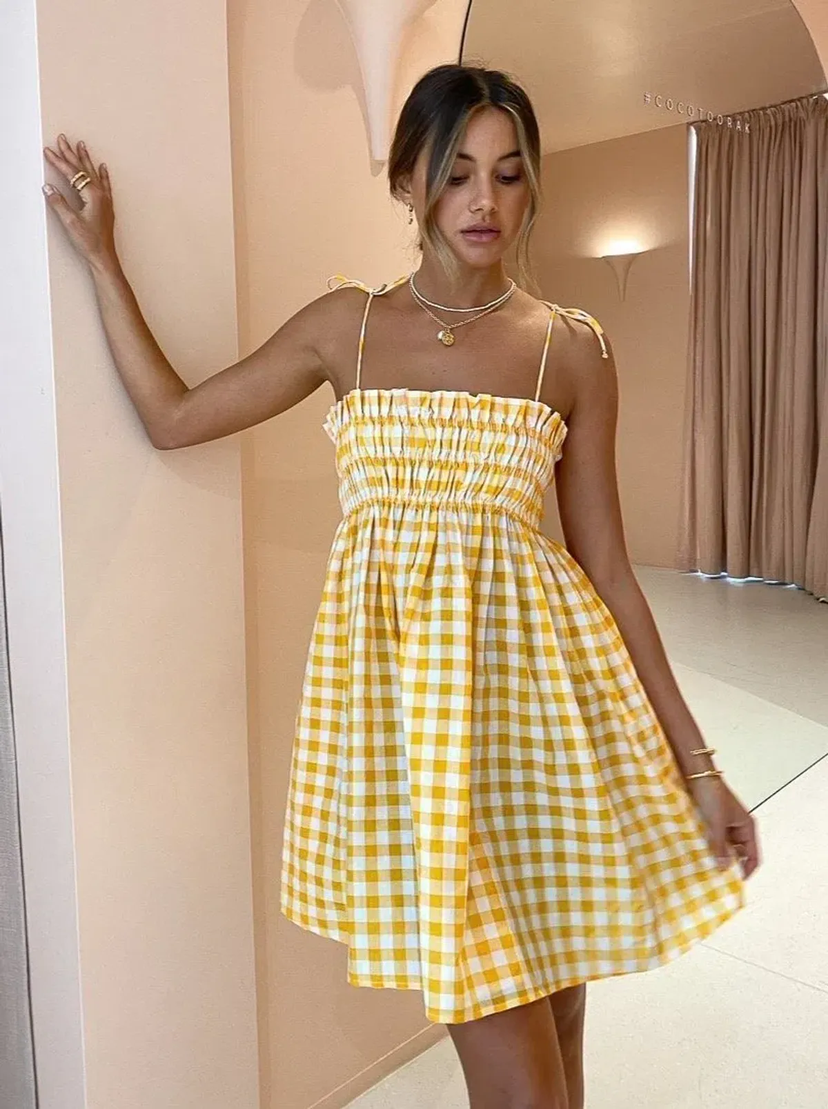 Steele Ayanna Mini Dress in Papaya Size M/Au 10 - Image 2