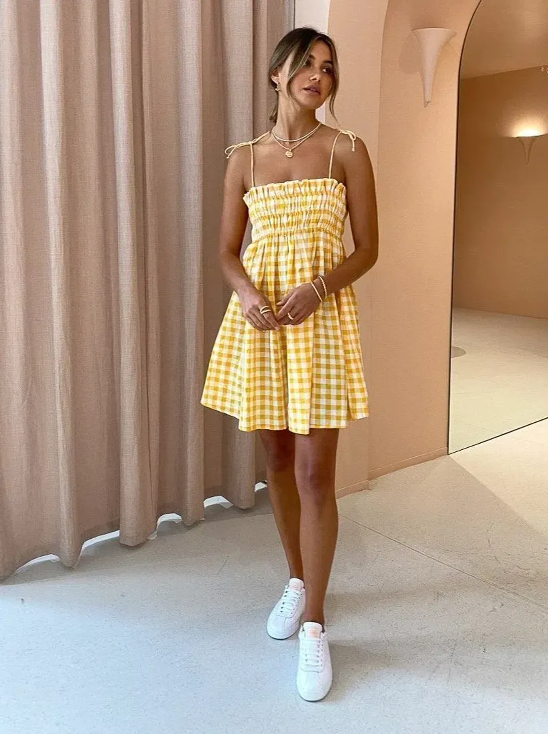 Steele Ayanna Mini Dress in Papaya Size M/Au 10 for rent on The Volte - main image