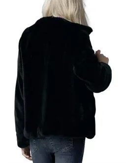 Ena Pelly Lizzie Faux Fur Jacket in Black | Medium (AU 10) for rent on The Volte - image 2