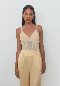 Viktoria & Woods Omega Bustier in Flax Pastel Yellow Size 1/Au 8 for rent on The Volte - image 5