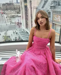 Aje Evangeline Cornelli Maxi Dress Protea Pink Size 14 for rent on The Volte - image 6