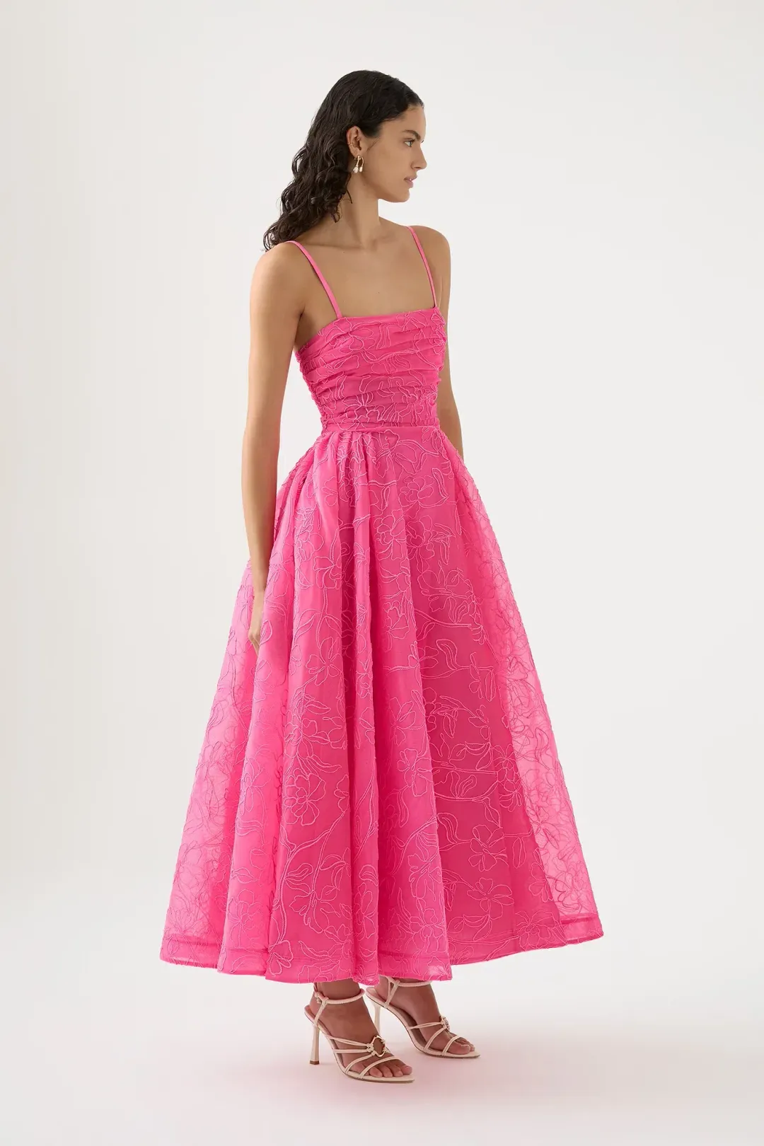 Aje Evangeline Cornelli Maxi Dress Protea Pink Size 14 for rent on The Volte - main image