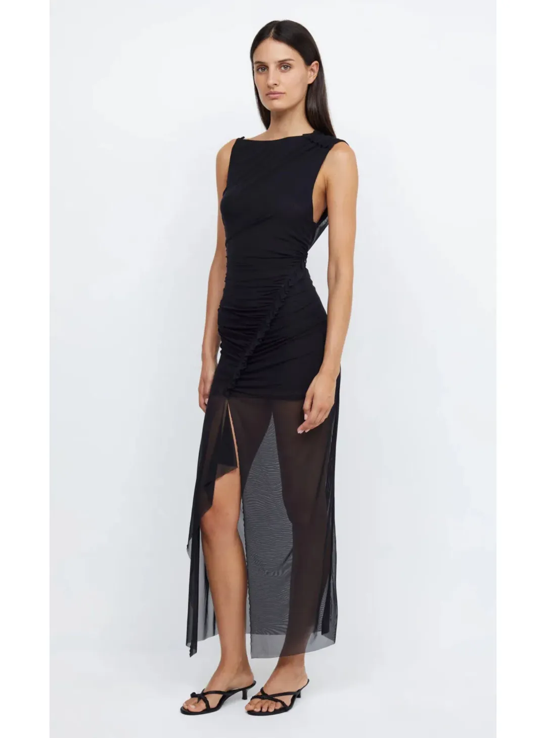Bec & Bridge - The Julien Asym Maxi Dress Black - Size AU 6 for rent on The Volte - main image