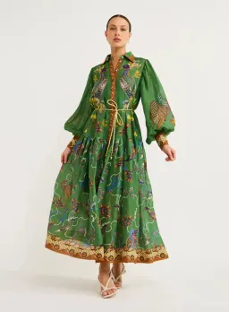 Alemais Birdie Shirtdress Green Size AU 6 for rent on The Volte - image 2