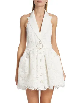 Zimmermann High Tide Tuxedo Mini Dress White Size 1 / AU 10 for rent on The Volte - image 3