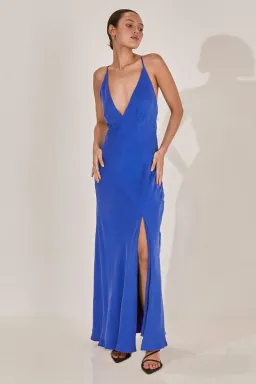 Sovere Arlo Midi Dress Blue Size 6 for rent on The Volte - image 1